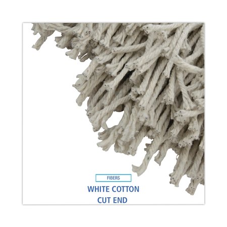 Boardwalk 1.25 in Cut-End Wet Mop, White, Cotton, PK12, BWK232C BWK232C